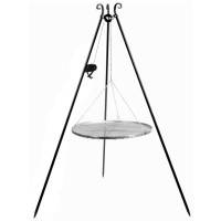 Kolmijalka 180 cm + grilliritilä ⌀ 80 cm + vinssi Cook King
