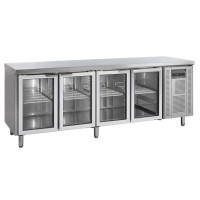 Työtaso lasiovisilla kylmäkaapeilla Tefcold CK7410G