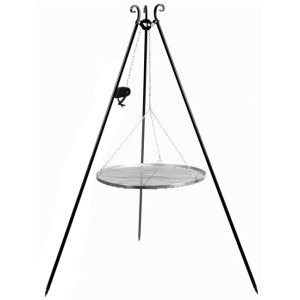 Kolmijalka 180 cm + grilliritilä ⌀ 80 cm + vinssi Cook King