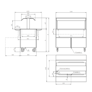 Kylmäbuffet tarjoiluvaunu Porkka BLH-120-C