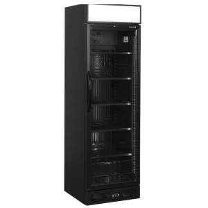Kylmäkaappi lasiovella Tefcold CEV435CP musta