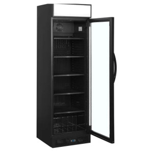 Kylmäkaappi lasiovella Tefcold CEV435CP musta