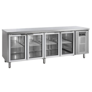 Työtaso lasiovisilla kylmäkaapeilla Tefcold CK7410G