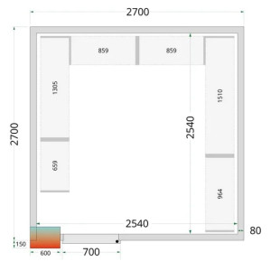 Kylmähuone + kylmäkone CRPF2727