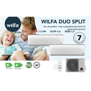 Ilmalämpöpumppu Wilfa Duo Split