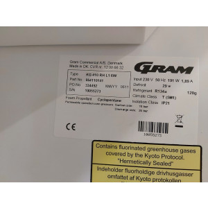 Gram KG410 kylmäkaappi lasiovella käytetty