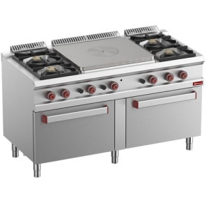 Kaasupaistotaso + kaasuliesi + 2 x kaasu-uuni GN 2/1 Diamond G7/T4B2F15-N