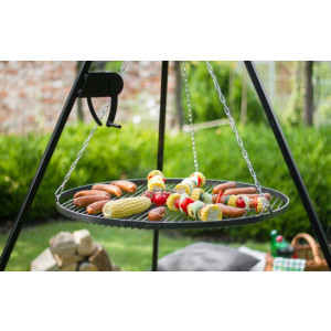 Kolmijalka 180 cm grilliritilällä ⌀ 70 cm + vinssi Cook King