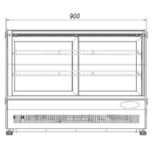 Kylmävitriini Tefcold  LCT900C palvelumallinen