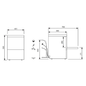 Astianpesukone Diamond DC202/6R, pyöreällä ⌀ 350mm pesukorilla