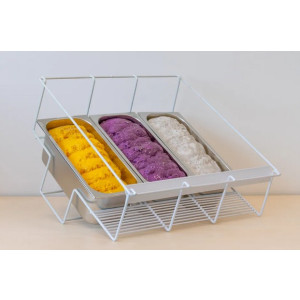 Kolmen maun irtojäätelökori napoli astioille 14704 Tefcoldin IC SCE/SCEB -sarjan jäätelöpakastimiin.