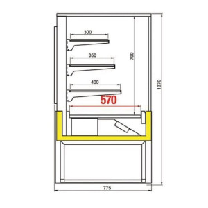 Palvelumallin myyntivitriini Diamond CB15V-B9/P2 