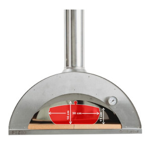 Pizzauuni-setti ulkokäyttöön GrillSymbol Pizzo-inox