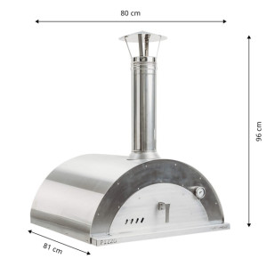 Pizzauuni ulkokäyttöön GrillSymbol Pizzo-inox