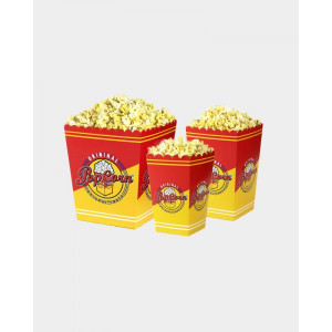 Popcorn pahvirasia 1,5 litraa yksittäiskappaleina