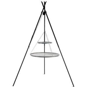 Kolmijalka TIPI 210 cm kahdella RST-grilliritilällä