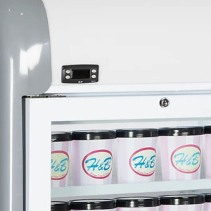 Pakastekaappi seinälle lasiovilla Tefcold MTF Mini