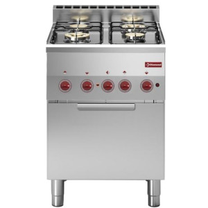 Kaasuliesi + 230V  GN 2/3 kiertoilmauuni Diamond G60/4BFEV6-N