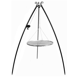 Kolmijalka 200 cm + grilliritilä ⌀ 70 cm + vinssi Cook King